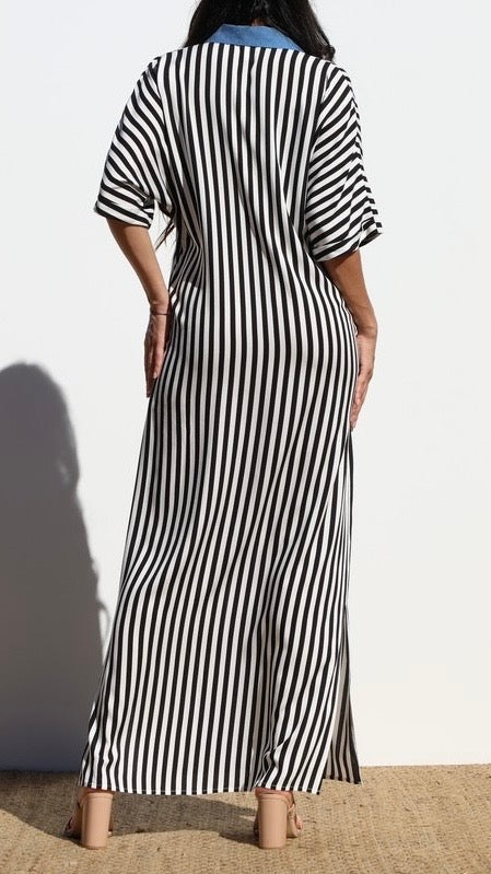 Skyline Stripes Maxi Dress