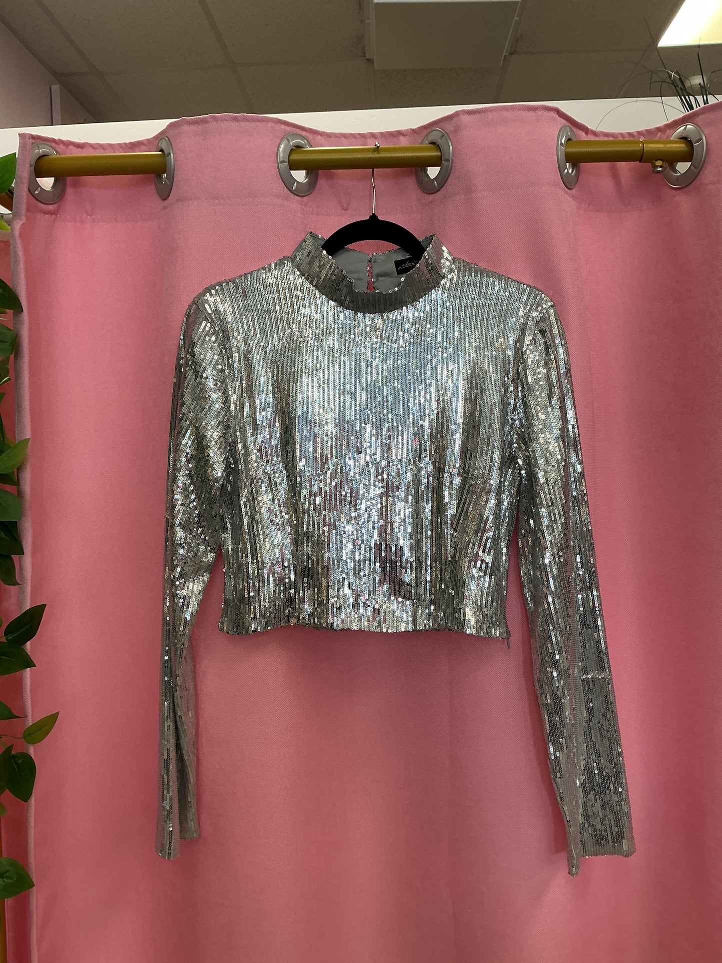 Blusa de lentejuelas manga larga