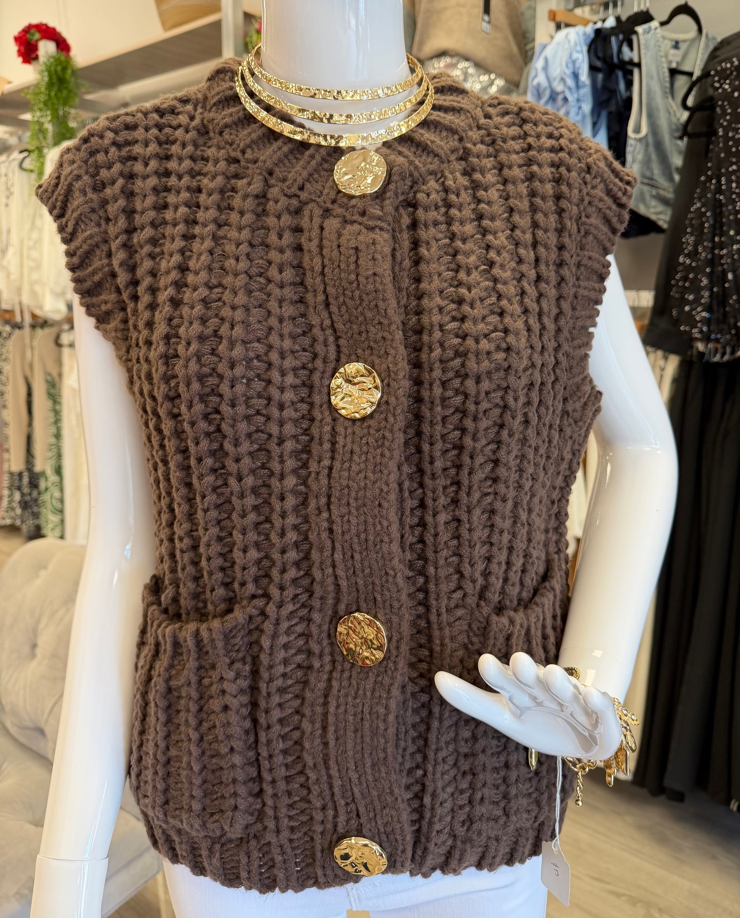 Knit luxe vest