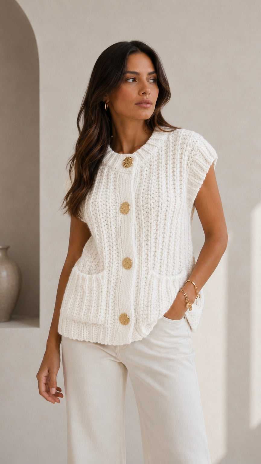 Knit luxe vest