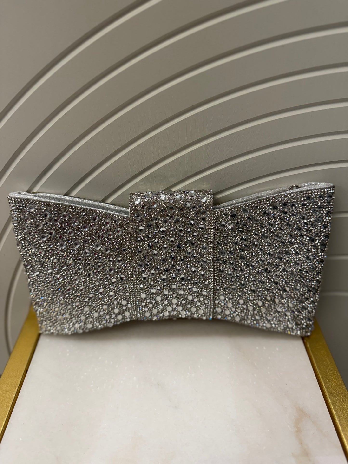 Crystal charm handbag