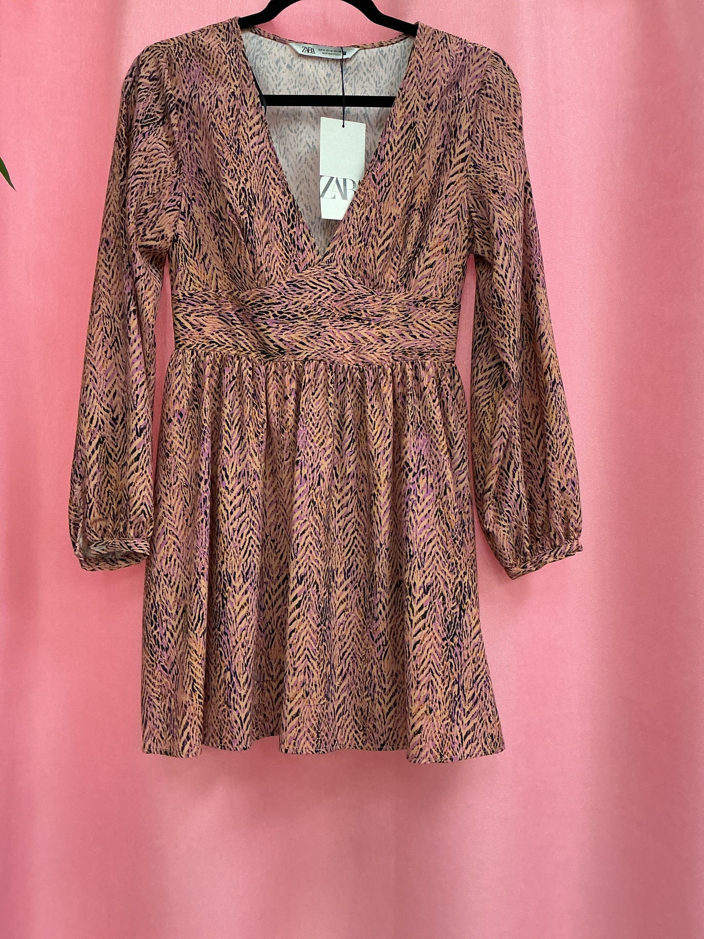 Vestido Cóctel Manga Larga Multicolor