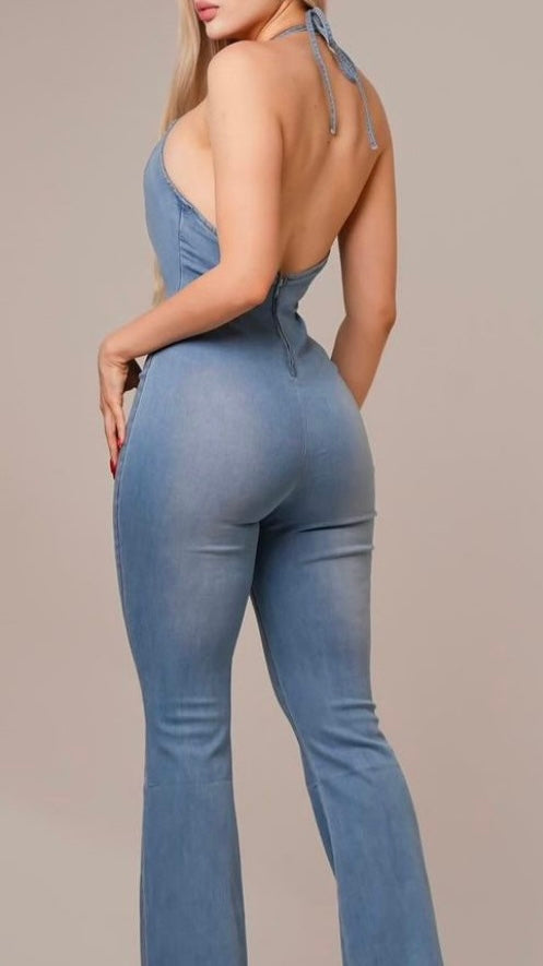 BodyWave Denim Jumpsuit