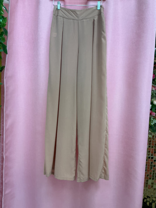 Pantalón Tipo Palazzo Color Rosa Gold