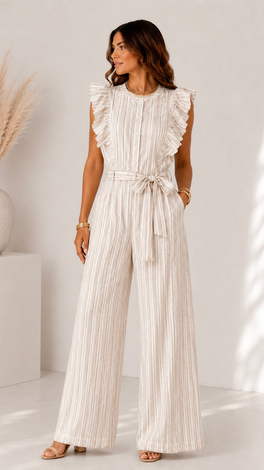 Striped Serenity Jumpsuit