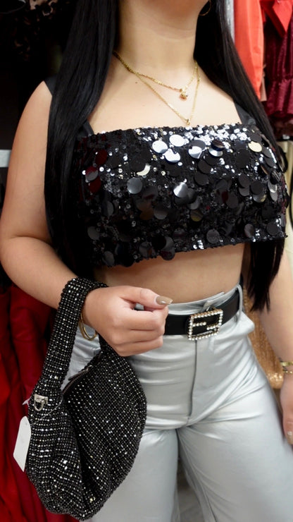 Midnight Sequin Top