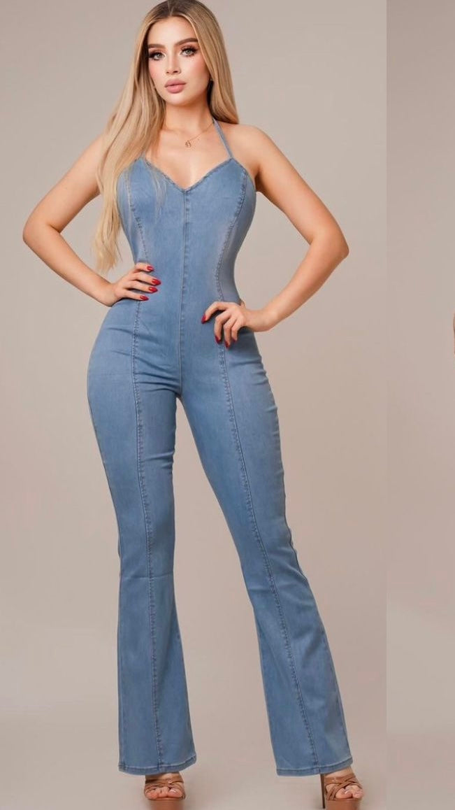 BodyWave Denim Jumpsuit