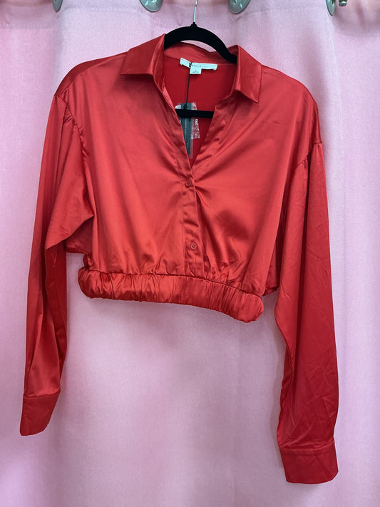 Camisa de seda corta