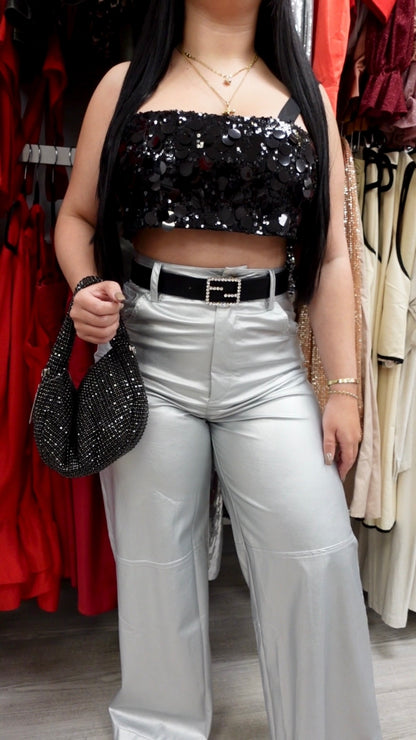 Midnight Sequin Top