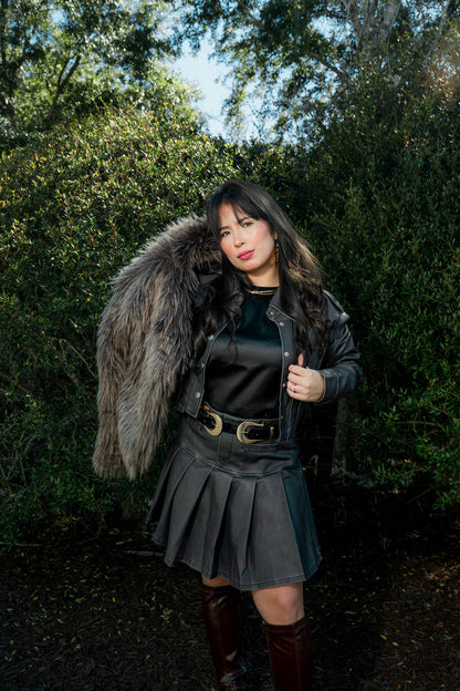 Olive mocha femme jacket