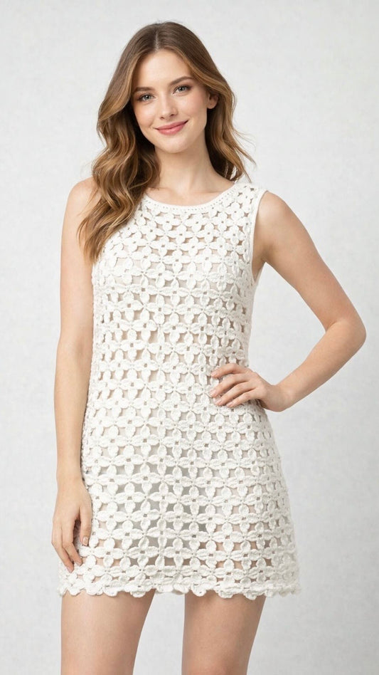 Tulum Crochet Mini Dress