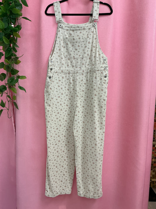 Braga overall Larga con Estampado Flores Rosadas