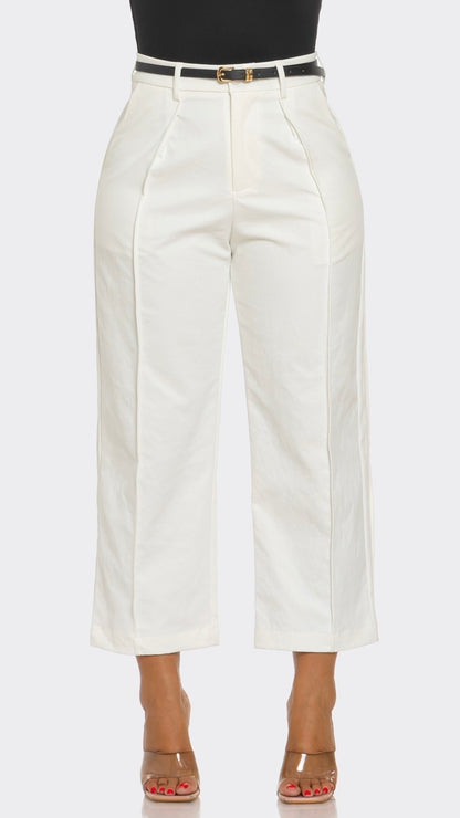 Belted Capri Pants