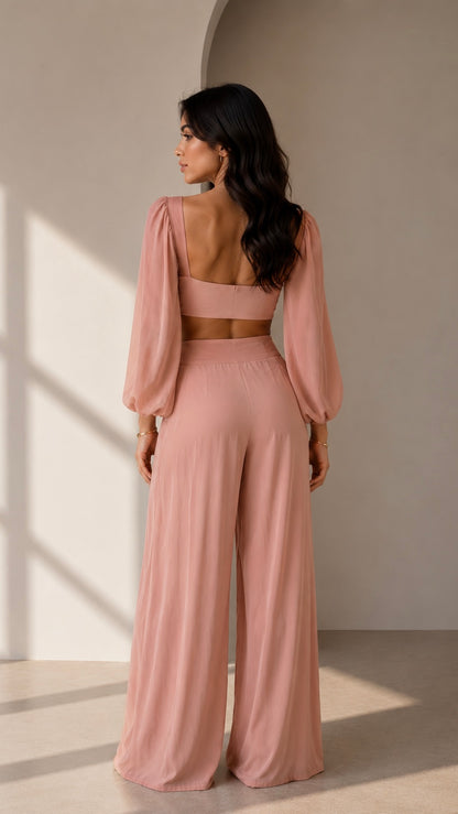 Rosé Aire Pants Set