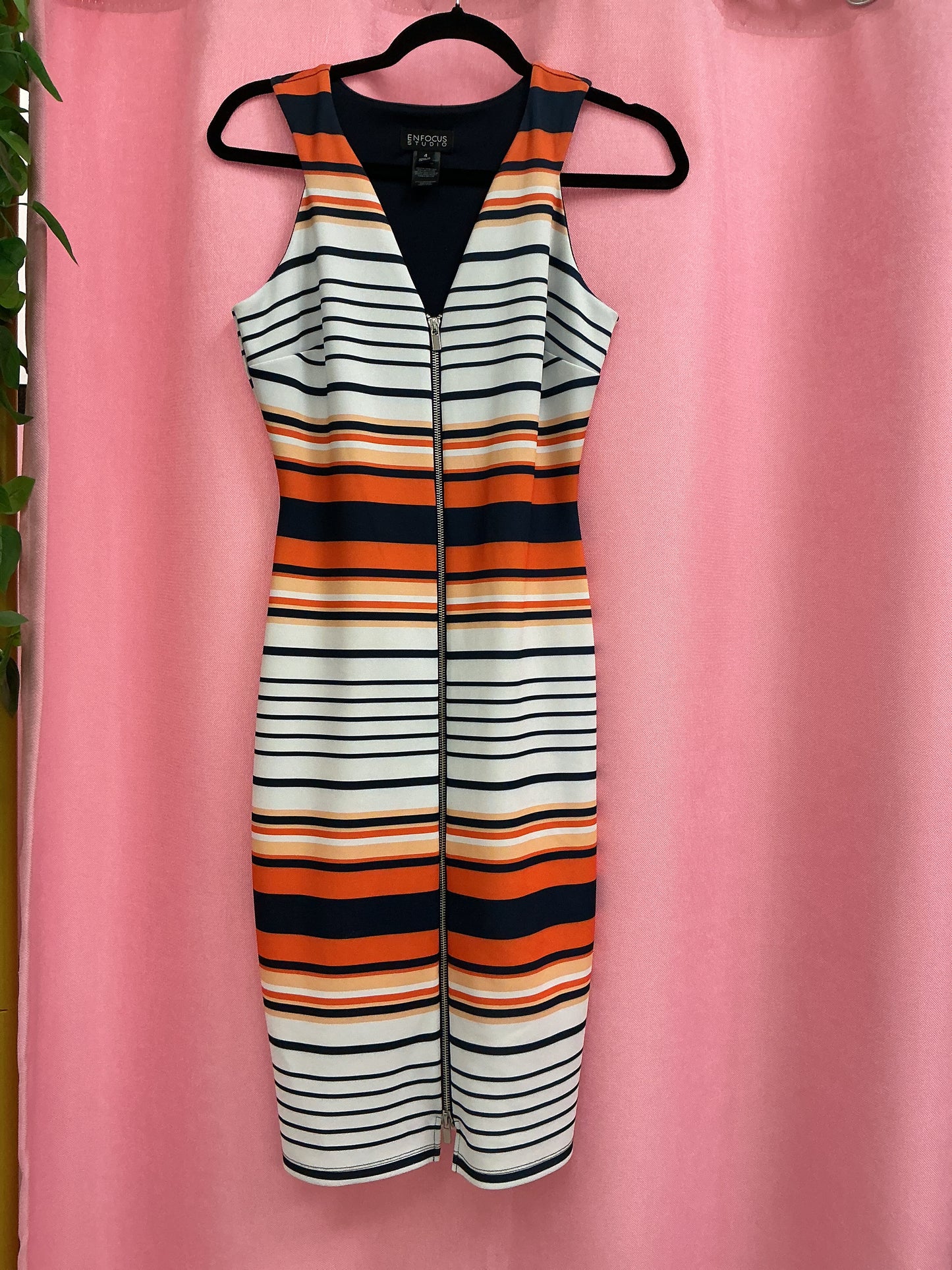 Vestido Media Pierna a Rayas