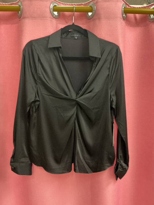 Blusa manga larga con cruce en el pecho