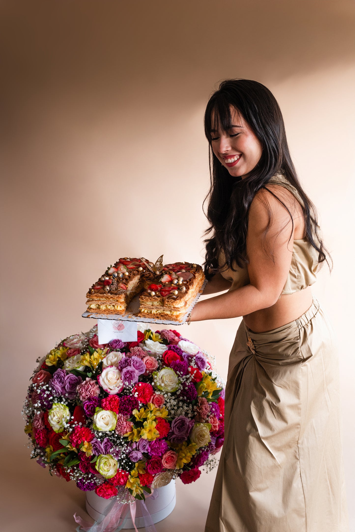 Set top y (falda) arena