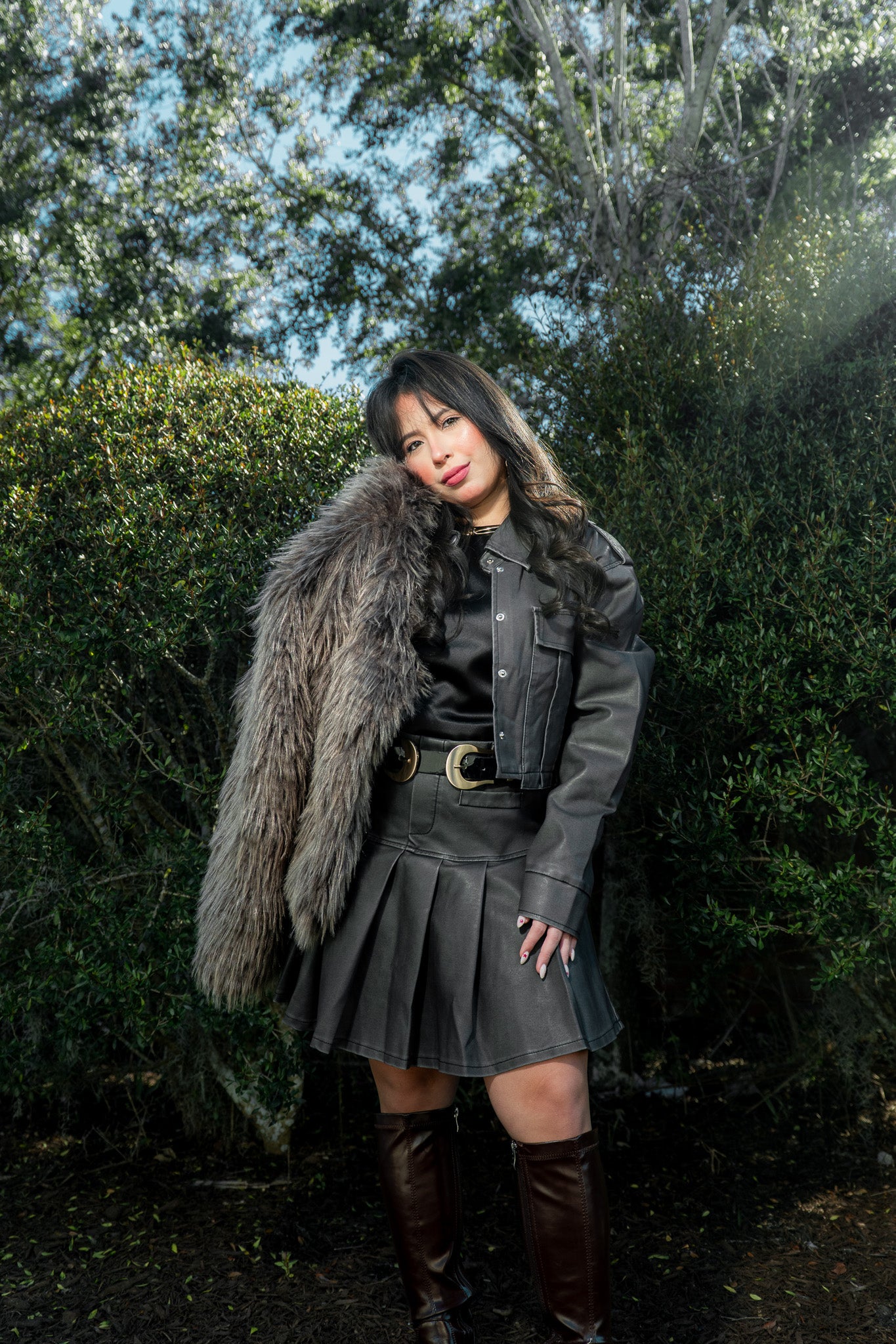 Olive mocha femme skirt