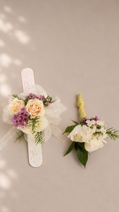 Prom Corsage & Boutonniere Set