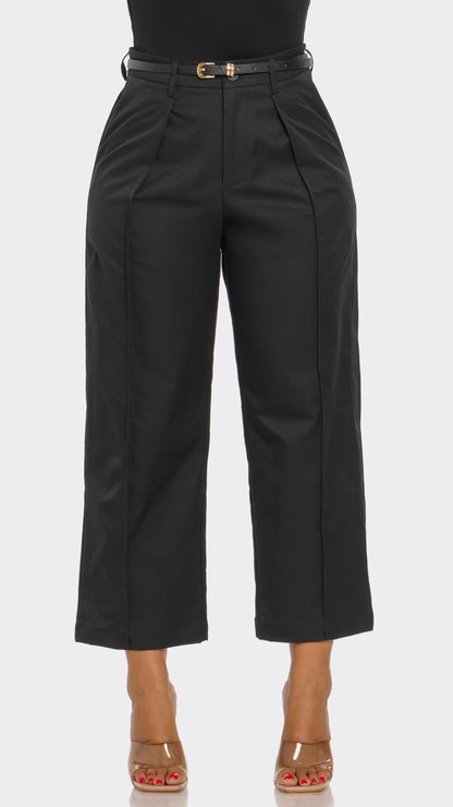 Belted Capri Pants