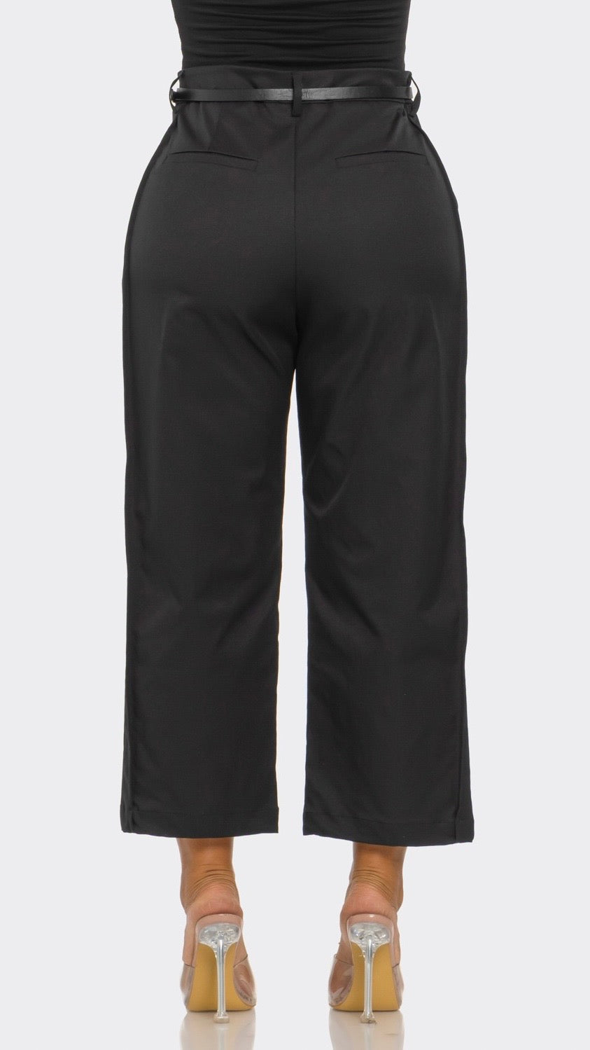 Belted Capri Pants