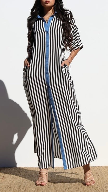 Skyline Stripes Maxi Dress