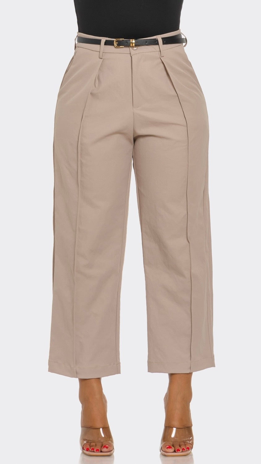 Belted Capri Pants