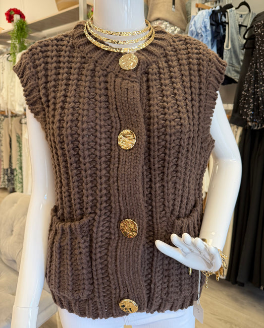 Knit luxe vest