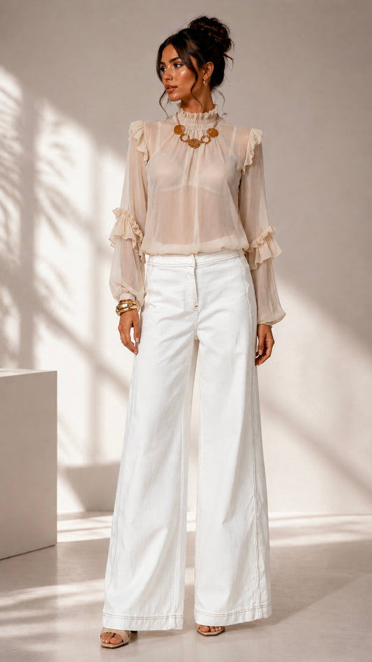 Tailored Wide Leg Pants