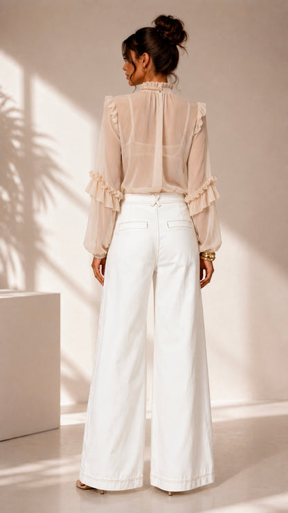 Tailored Wide Leg Pants