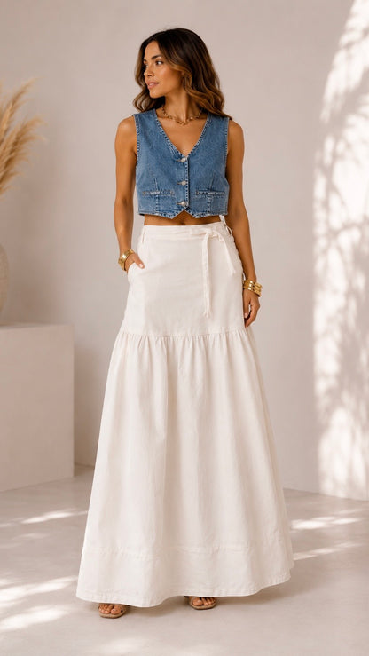 Dreamy Lace Up Skirt