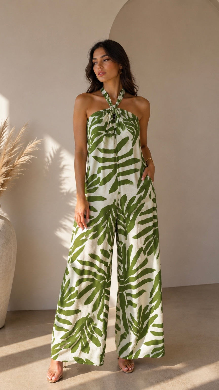 Jumpsuit straples estampado