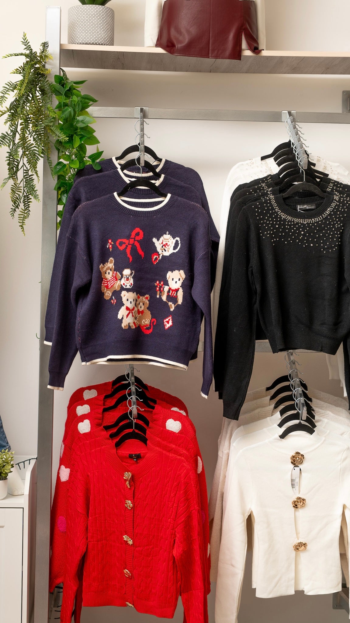 Crystal Collar Sweater