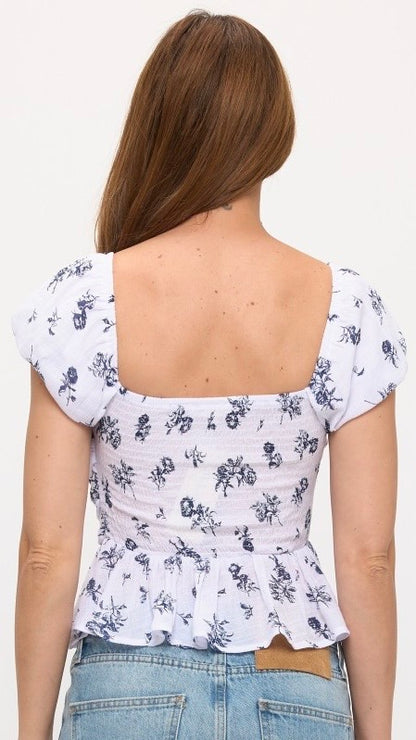 Bloom Ruched Peplum Top