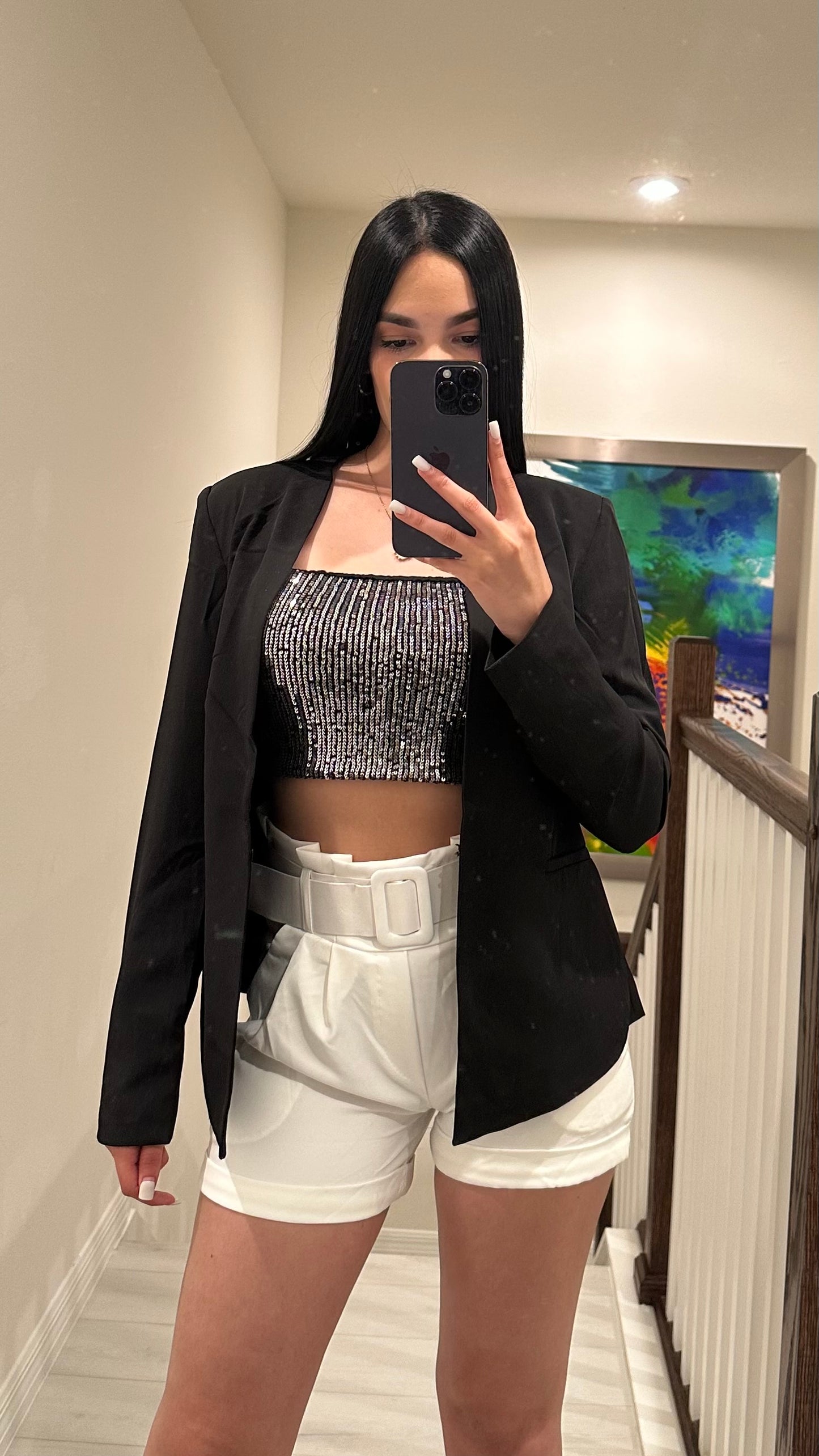 Sequin Crop Top