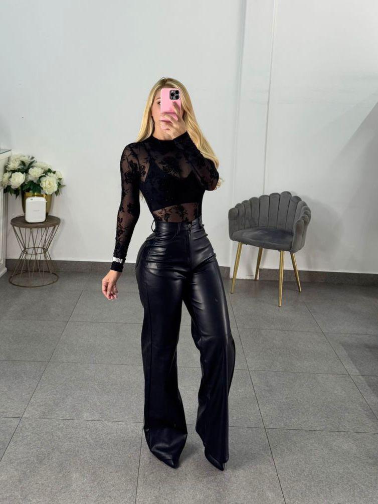 Shadow luxe leather pant