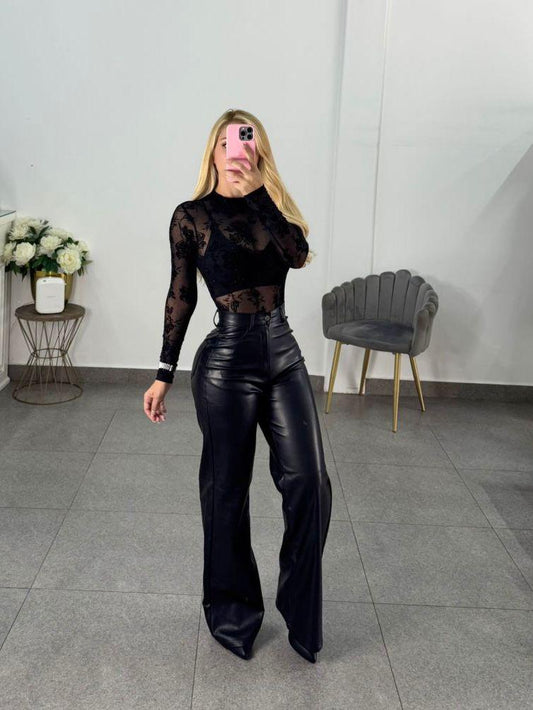 Shadow luxe leather pant