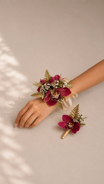 Prom Corsage & Boutonniere Set
