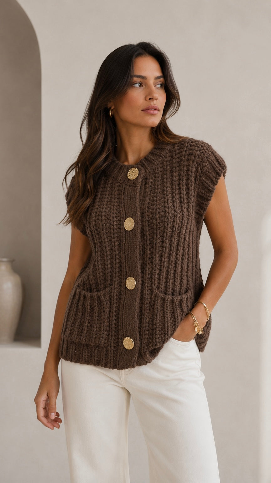 Knit luxe vest