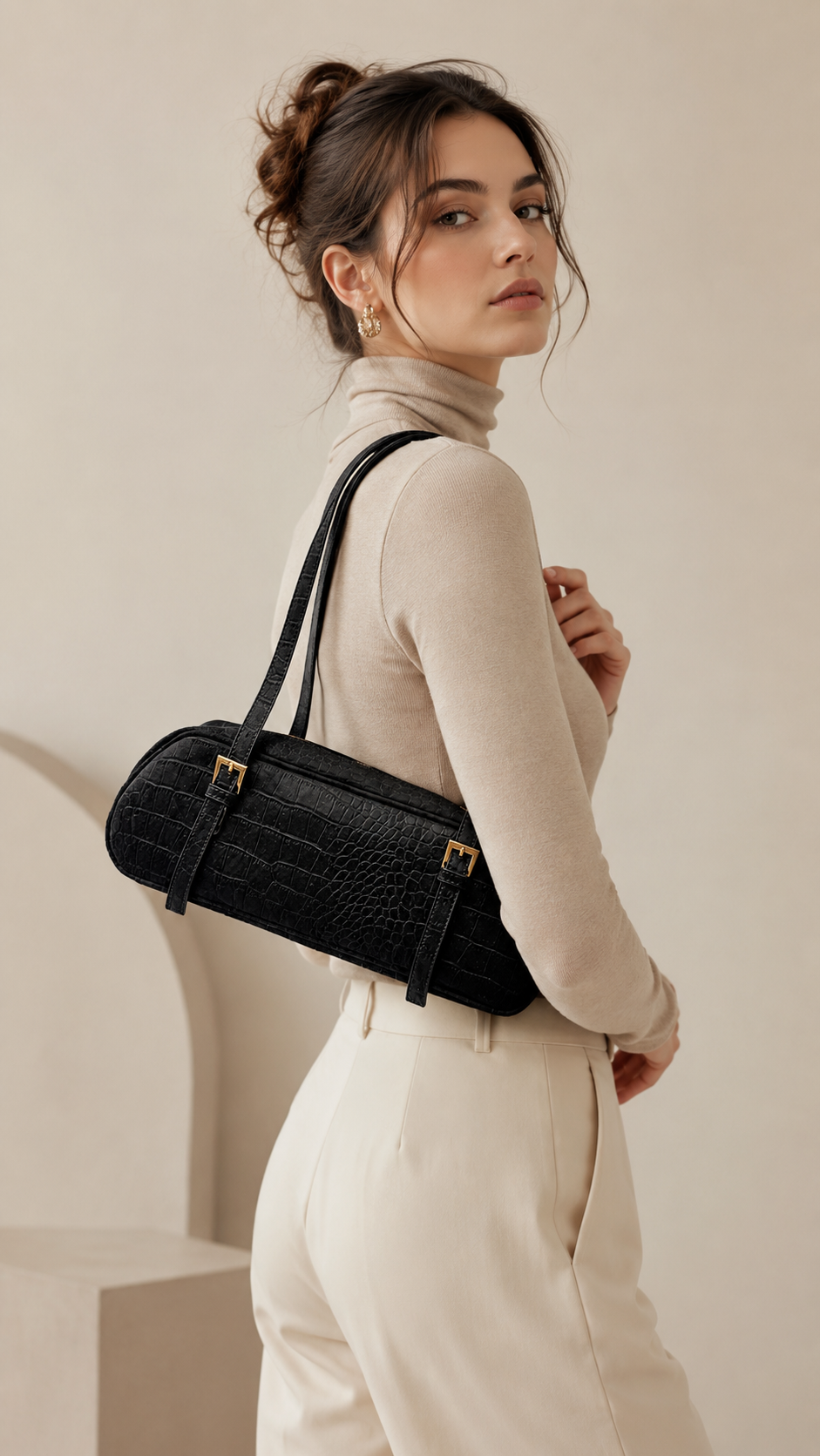 Noir Croco Bag