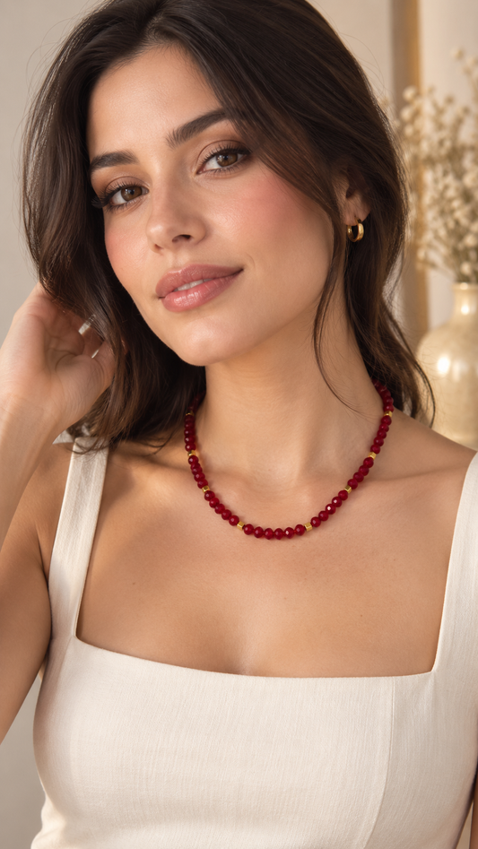 Red Stones Necklace
