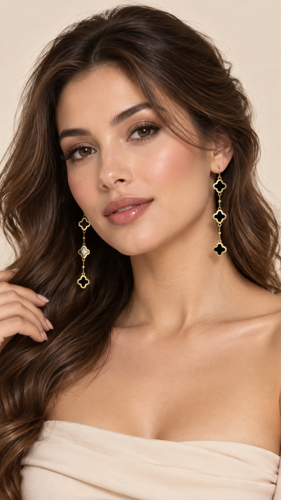 Black Clover Drop Earrings